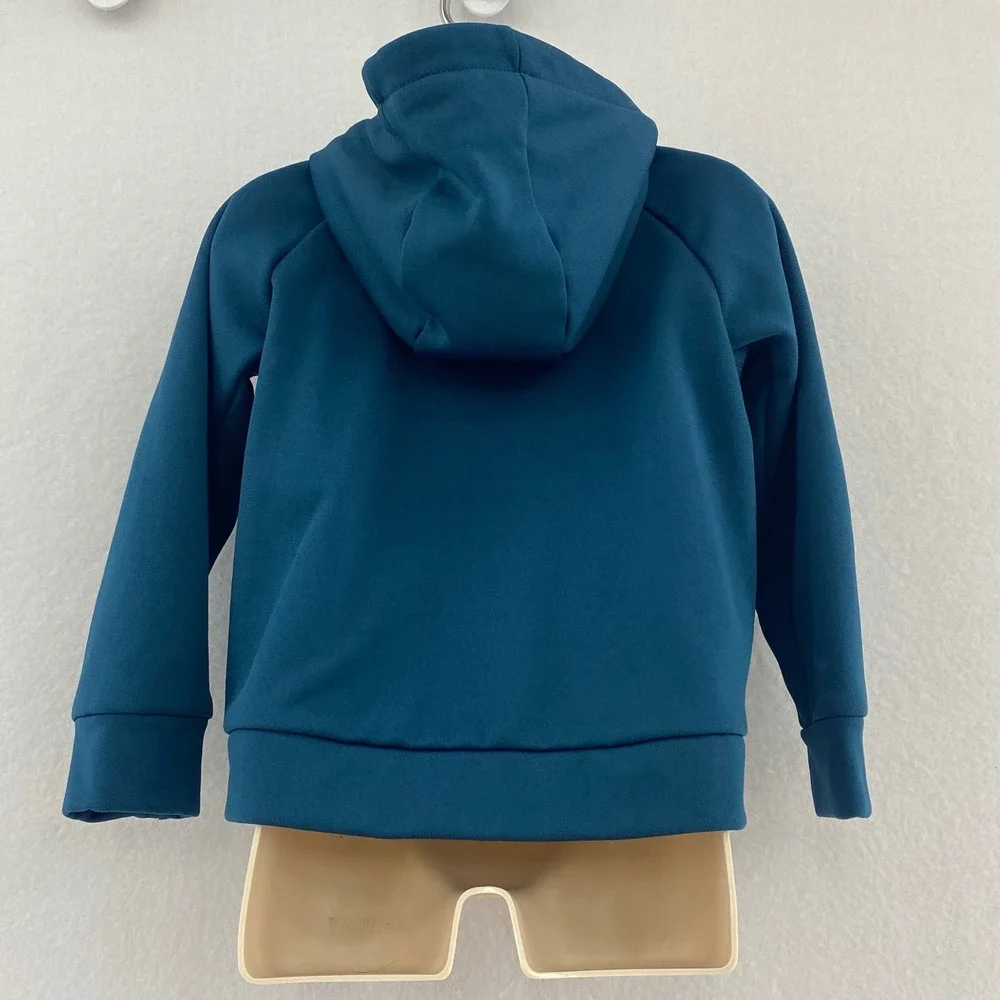 Nike Dri-FIT Toddler 24M Full Zip Hoodie Jacket‎ Blue Teal Logo Flaw
